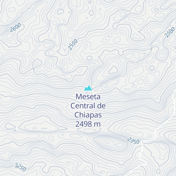 Map of Meseta Central de Chiapas