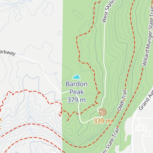 Map of Bardon Peak