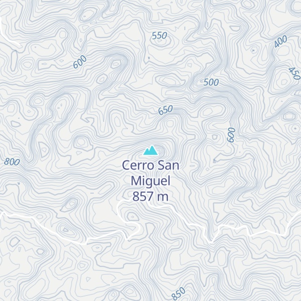 Map of Cerro San Miguel