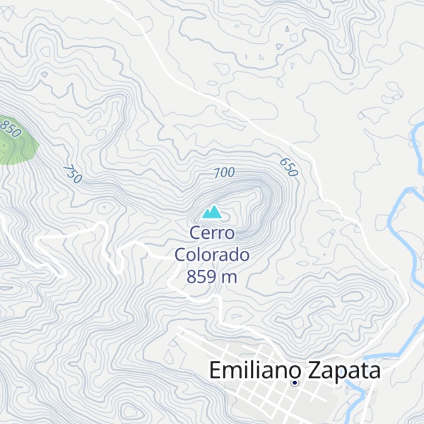 Map of Cerro Colorado