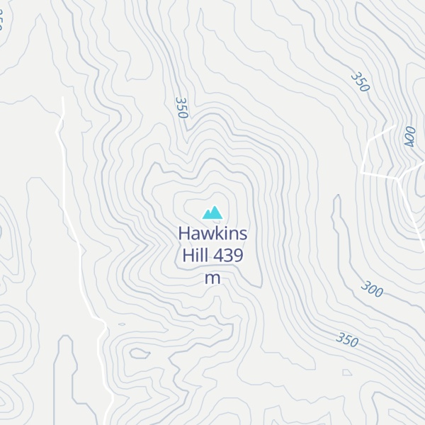 Map of Hawkins Hill