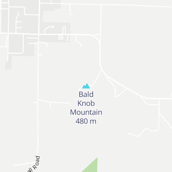 Map of Bald Knob Mountain
