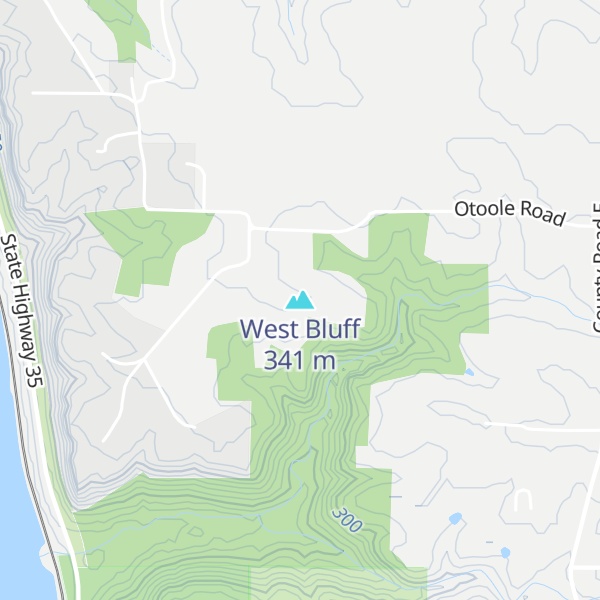 Map of West Bluff
