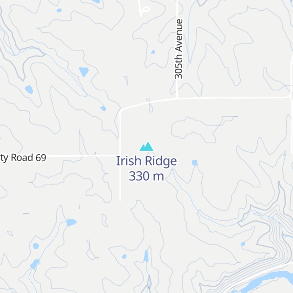 Map of Irish Ridge
