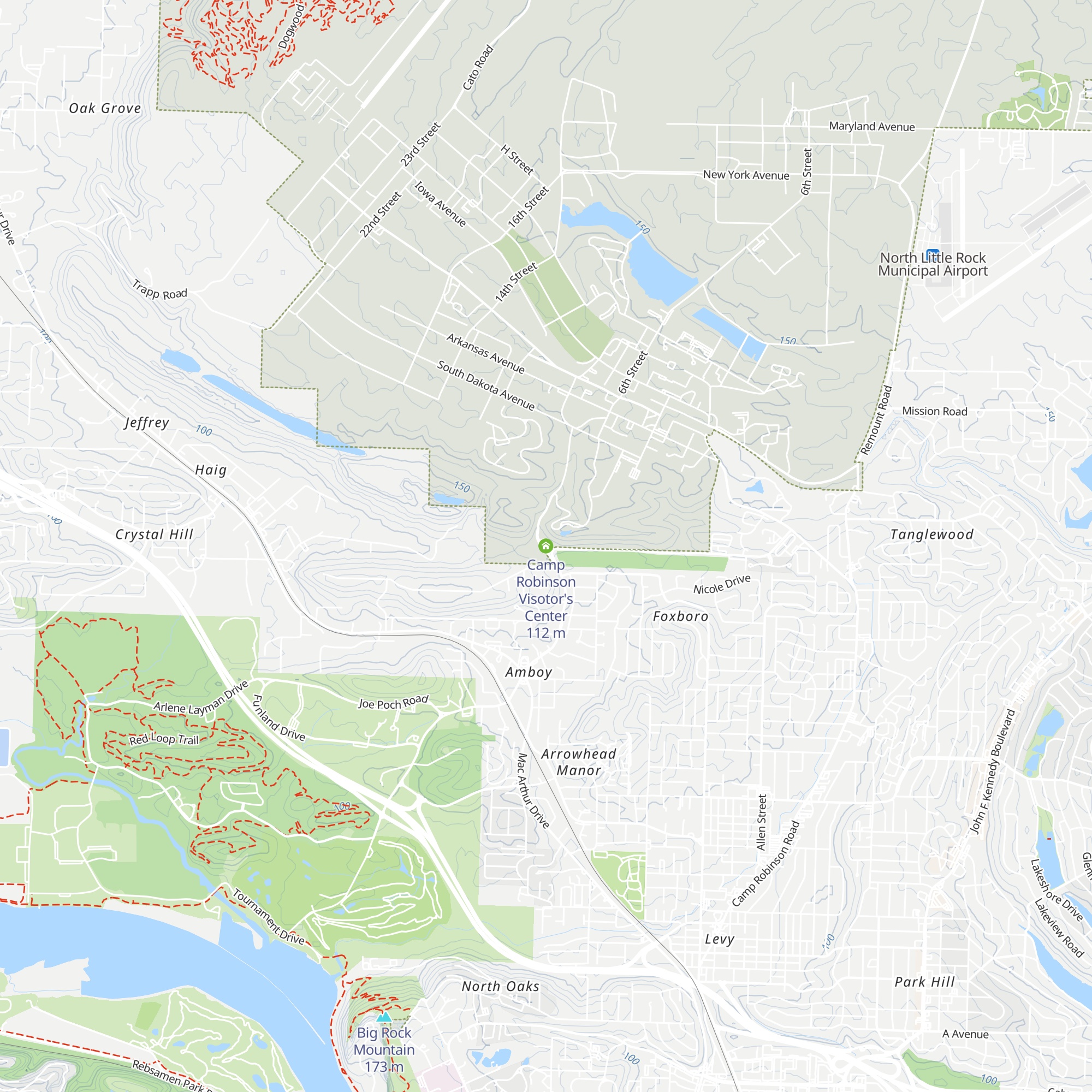 Camp Robinson Visotor's Center map
