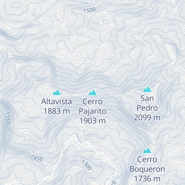 Map of Cerro Pajarito