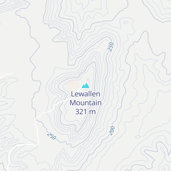 Map of Lewallen Mountain
