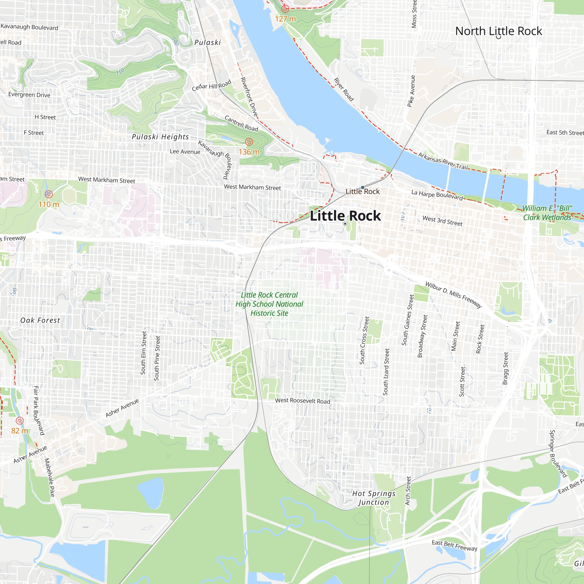 Little Rock Central High School National Historic Site Visitor Center map