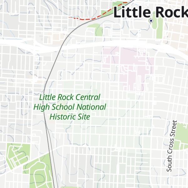 Map of Little Rock Central High School National Historic Site Visitor Center