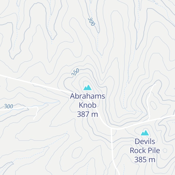 Map of Abrahams Knob