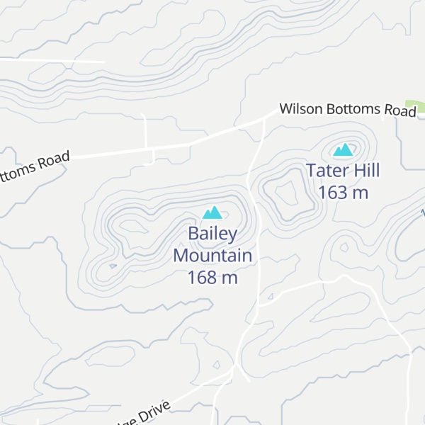 Map of Bailey Mountain