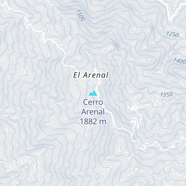 Map of Cerro Arenal