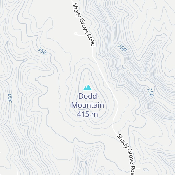 Map of Dodd Mountain