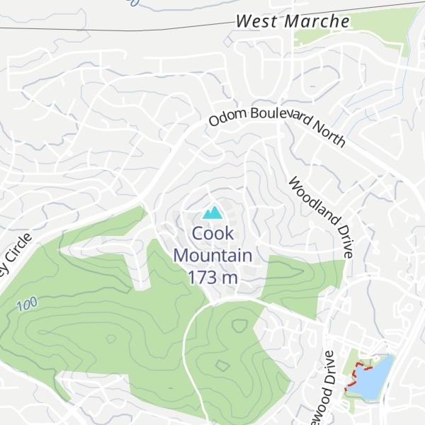 Map of Cook Mountain
