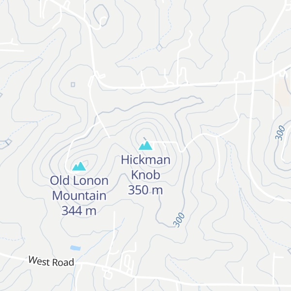 Map of Hickman Knob