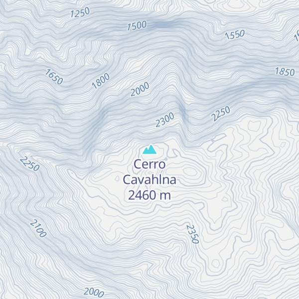 Map of Cerro Cavahlna
