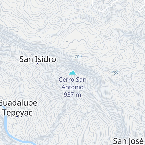 Map of Cerro San Antonio