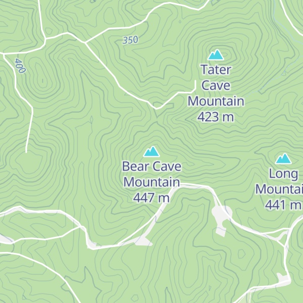 Map of Bear Cave Mountain