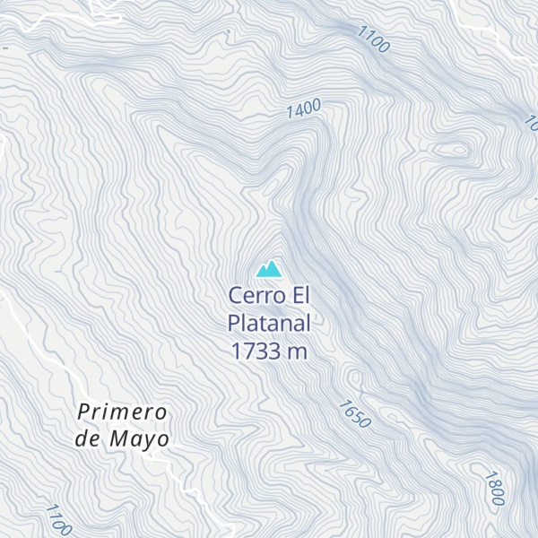 Map of Cerro El Platanal