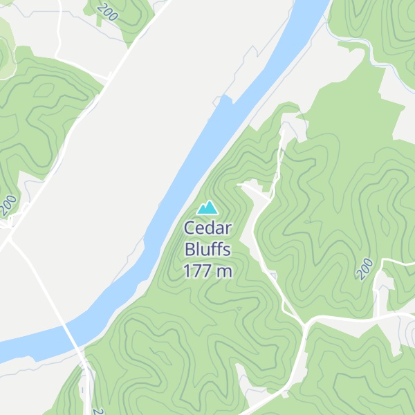 Map of Cedar Bluffs