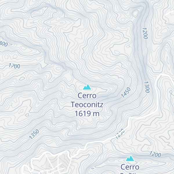 Map of Cerro Teoconitz