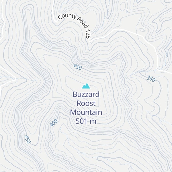 Map of Buzzard Roost Mountain