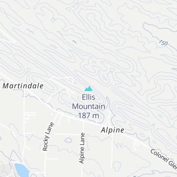 Map of Ellis Mountain