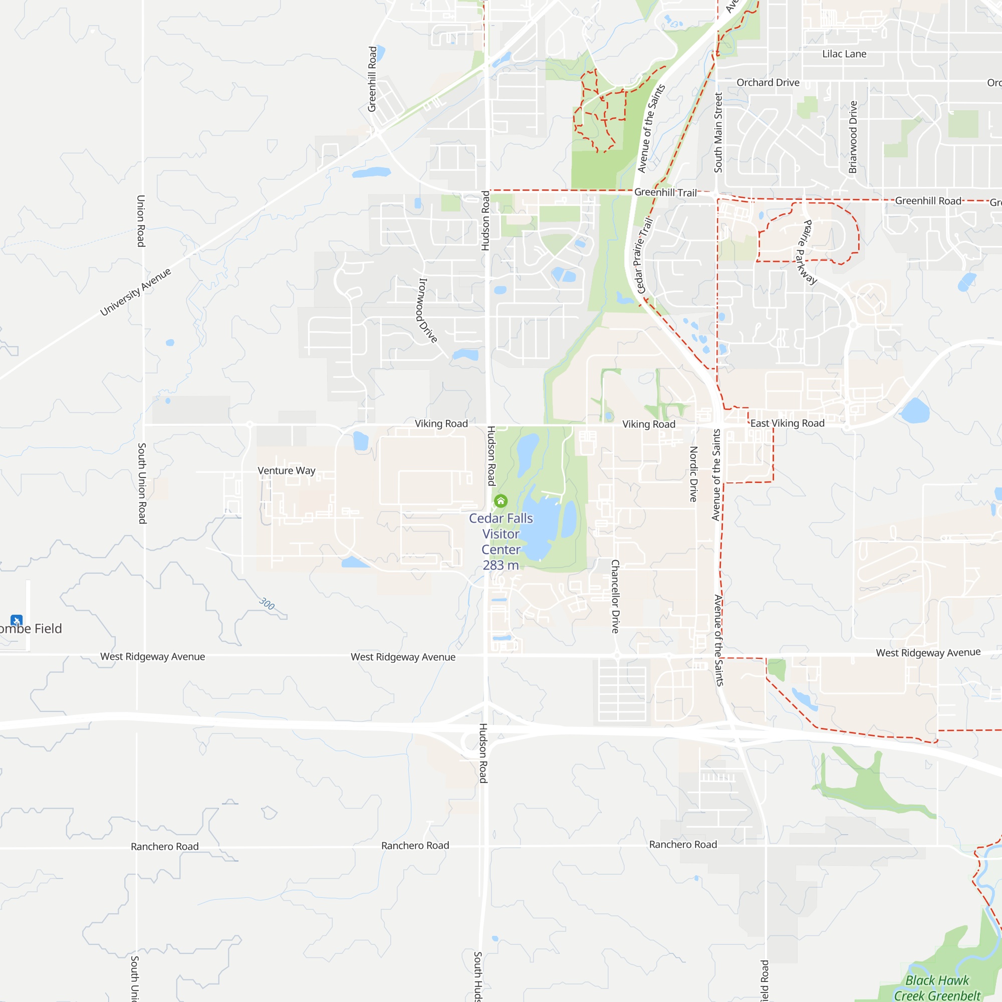 Cedar Falls Visitor Center map