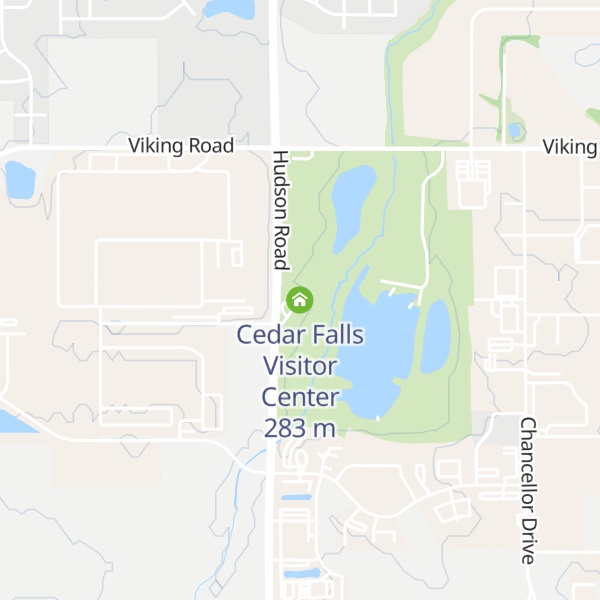 Map of Cedar Falls Visitor Center