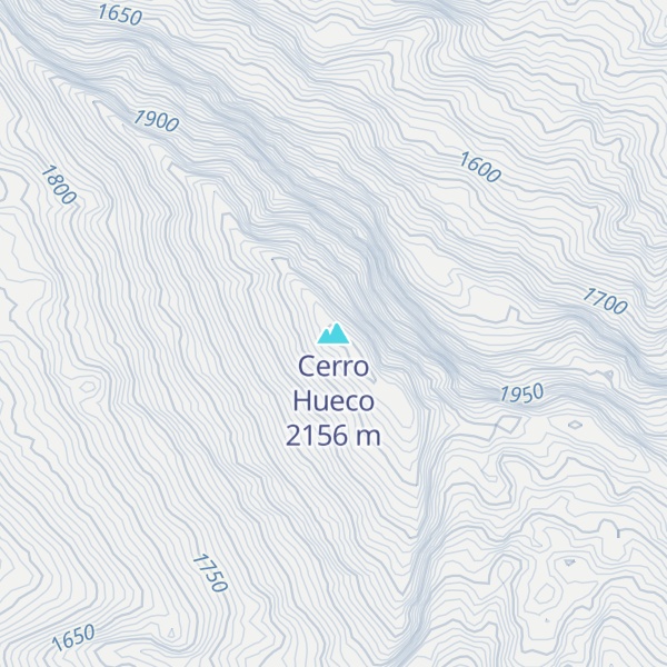 Map of Cerro Hueco