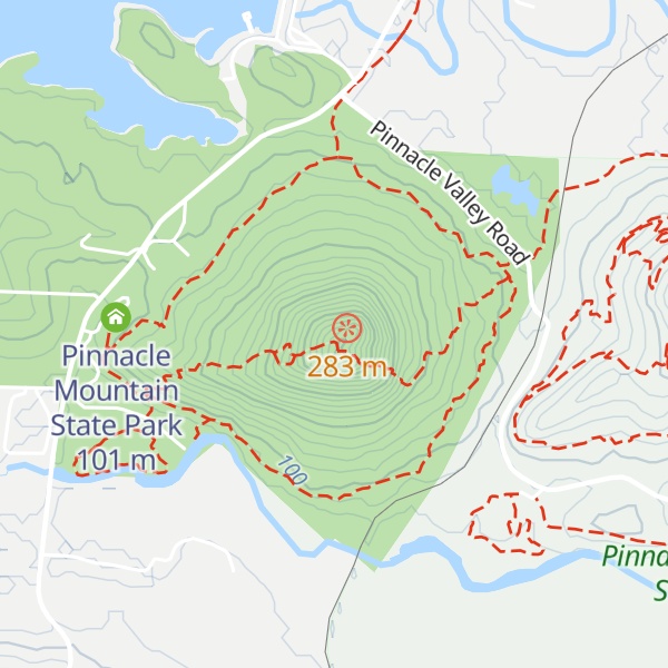 Map of Pinnacle Mountain