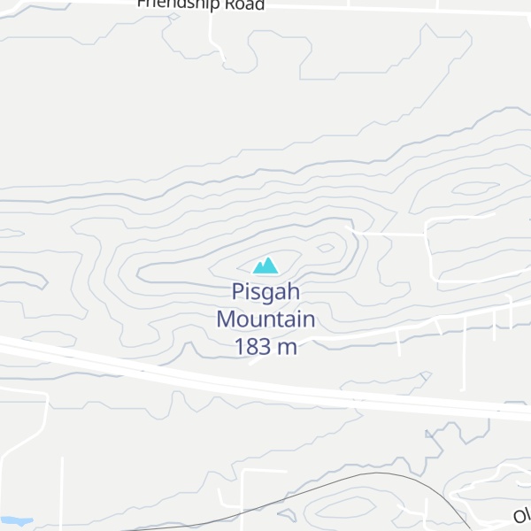 Map of Pisgah Mountain