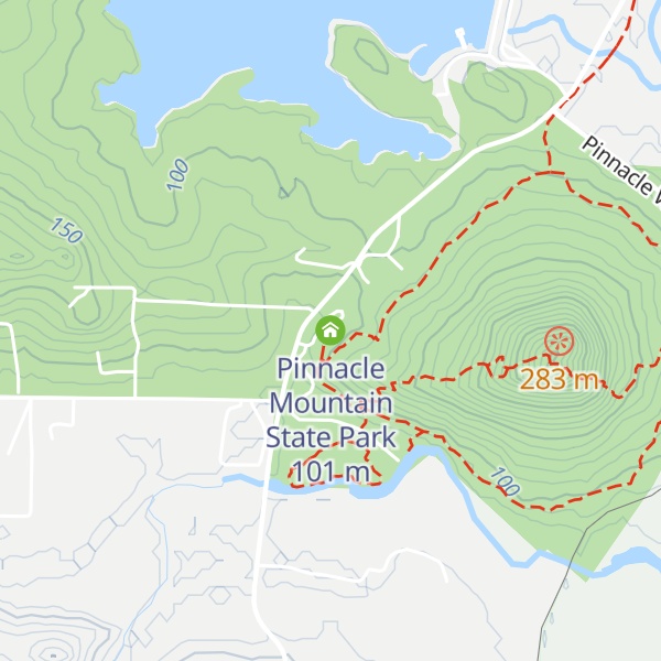 Map of Pinnacle Mountain State Park