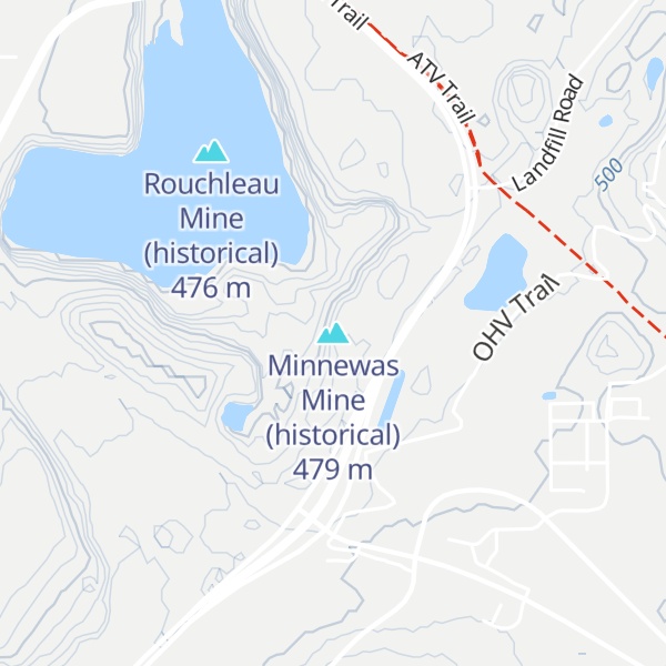 Map of Minnewas Mine (historical)