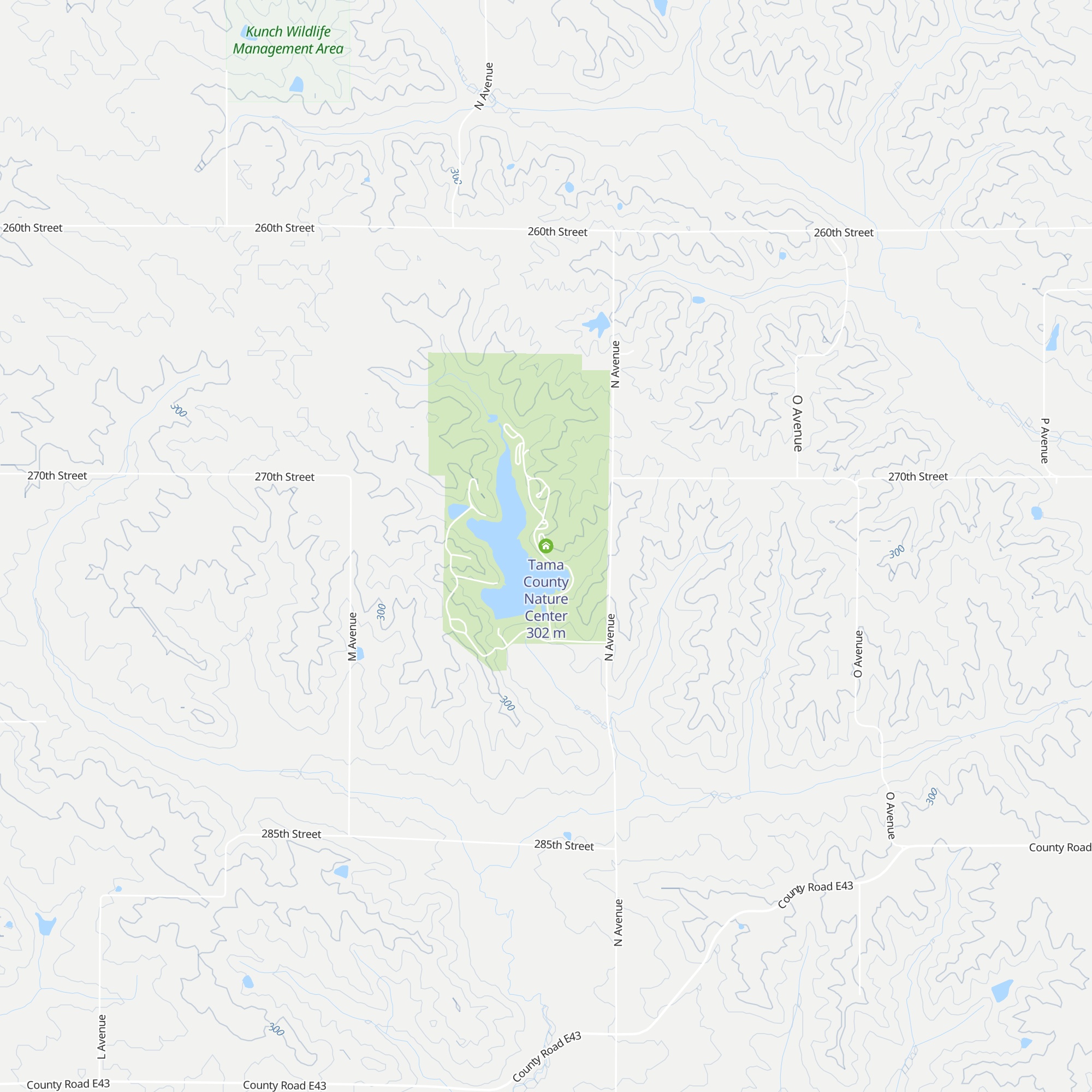Tama County Nature Center map