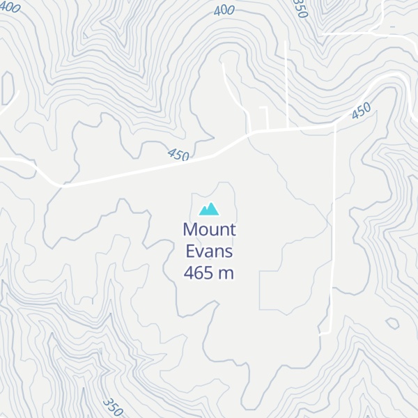 Map of Mount Evans
