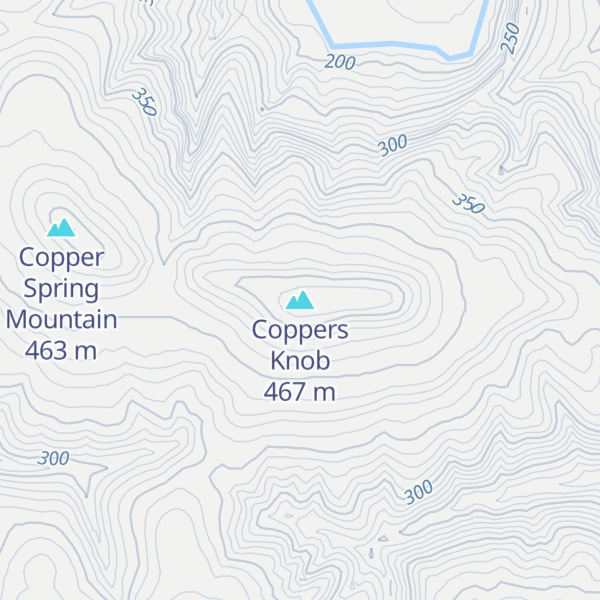 Map of Coppers Knob