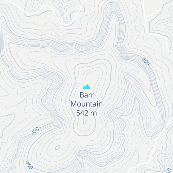 Map of Barr Mountain