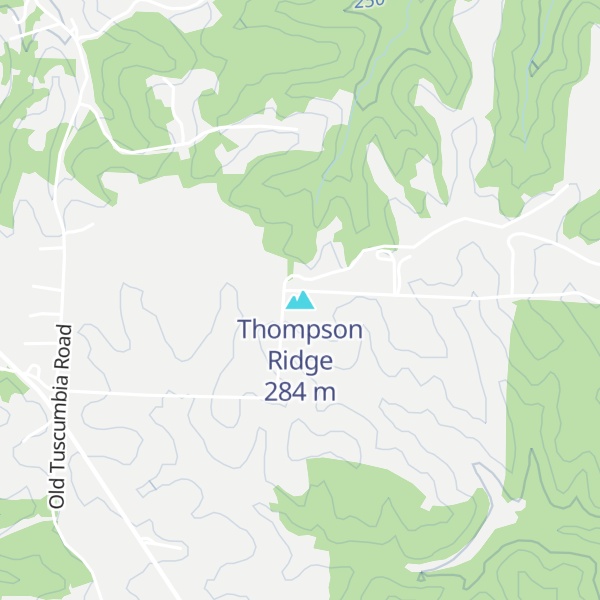 Map of Thompson Ridge