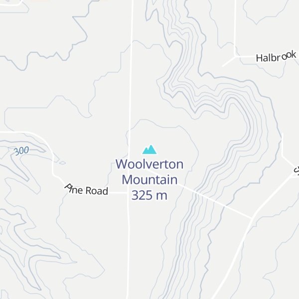 Map of Woolverton Mountain