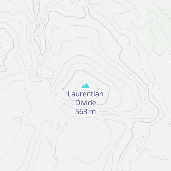 Map of Laurentian Divide