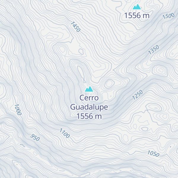 Map of Cerro Guadalupe