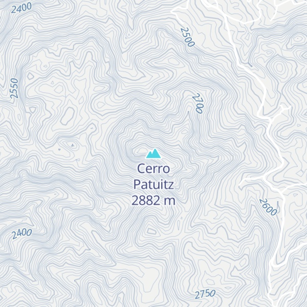 Map of Cerro Patuitz