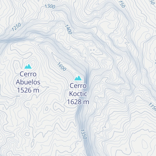 Map of Cerro Koctic