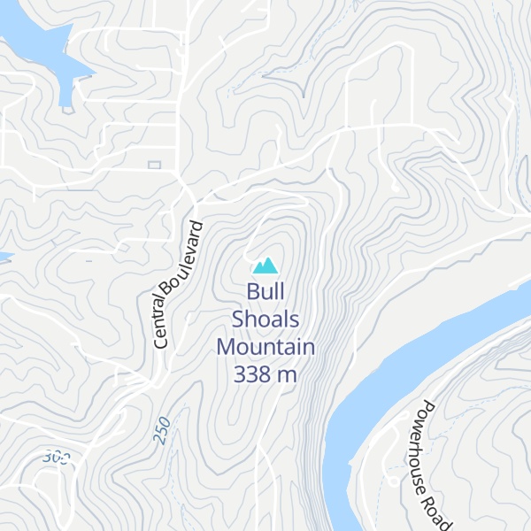 Map of Bull Shoals Mountain