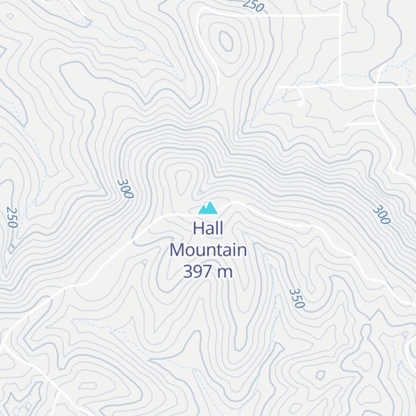 Map of Hall Mountain