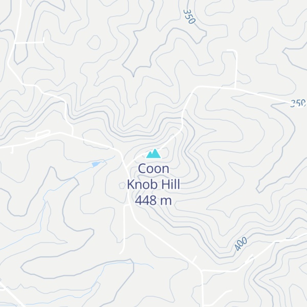 Map of Coon Knob Hill