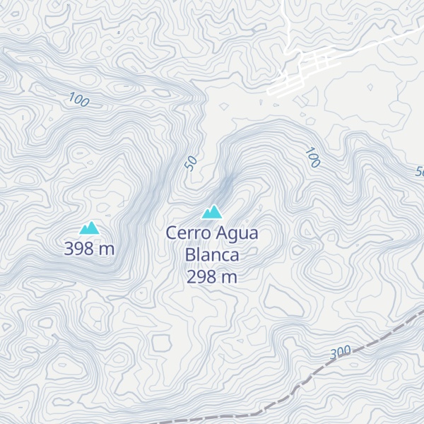 Map of Cerro Agua Blanca