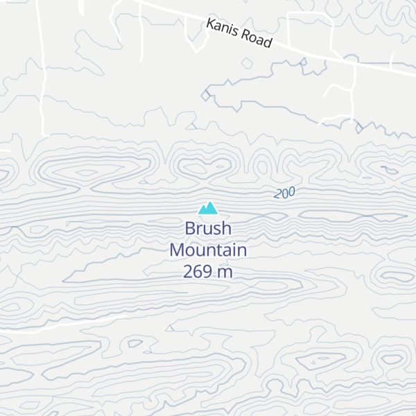 Map of Brush Mountain