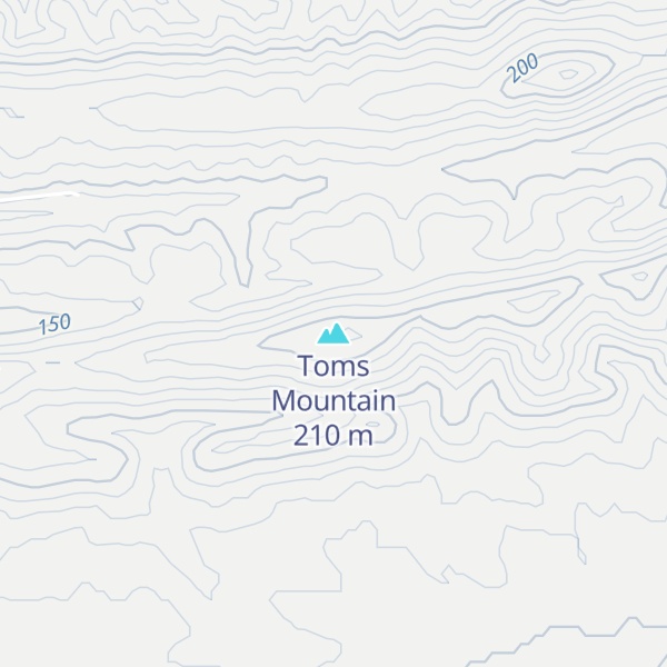 Map of Toms Mountain